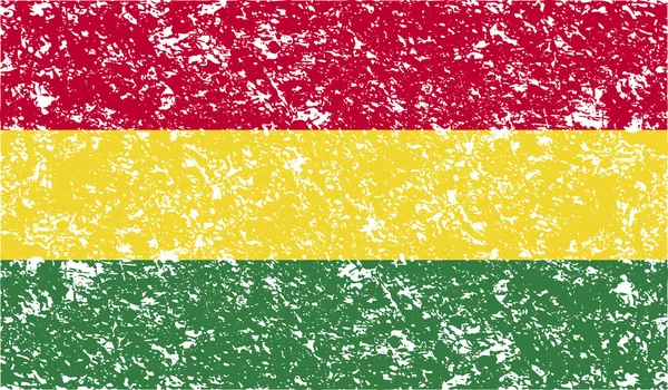 Flaga Boliwii z stary tekstura. Wektor — Wektor stockowy