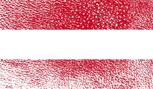 Bandera de Austria con textura antigua. Vector — Archivo Imágenes Vectoriales