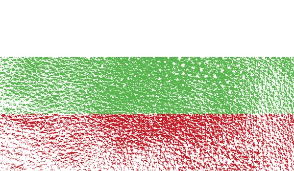 Bandeira da Bulgária com textura antiga. Vetor — Vetor de Stock