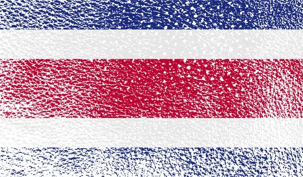 Bandera de Costa Rica con textura antigua. Vector — Vector de stock