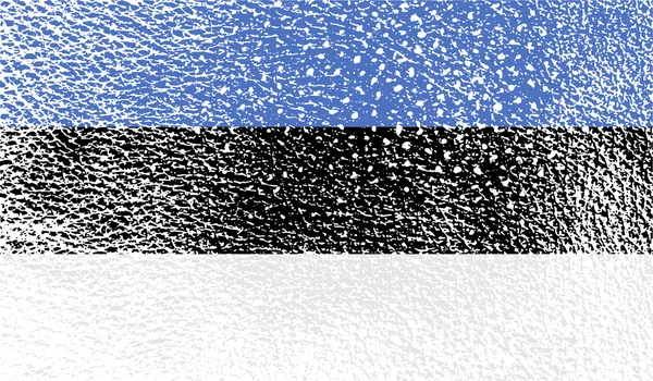Bandeira da Estónia com textura antiga. Vetor — Vetor de Stock