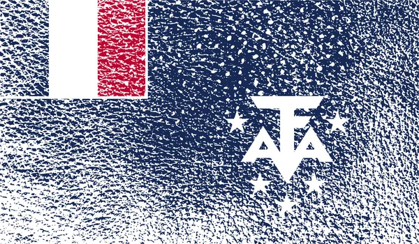 Bandera de las Tierras Australes y Antárticas Francesas con textura antigua. Vector — Archivo Imágenes Vectoriales