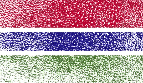 Флаг Гамбии со старой текстурой. Вектор — стоковый вектор
