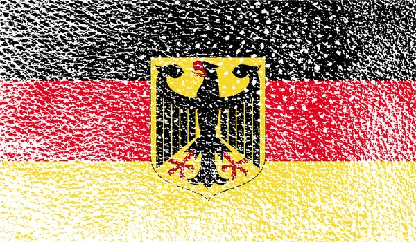 Flaggenwappen Deutschlands mit alter Textur. Vektor — Stockvektor