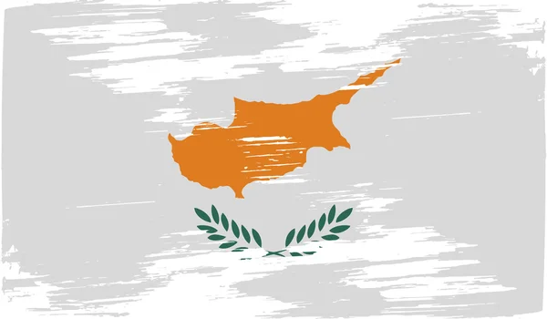 Flag of Cyprus with old texture. Vector — Stock Vector