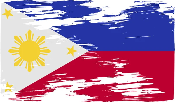 Флаг Филиппин со старой текстурой. Вектор — стоковый вектор