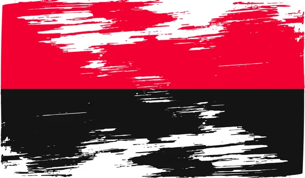 Bandera de OUN-UPA con textura antigua. Vector — Archivo Imágenes Vectoriales