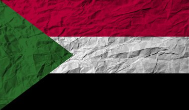 Sudan bayrağı eski doku ile. Vektör