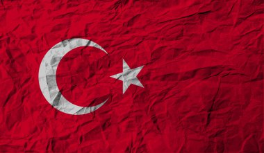 Eski doku ile bayrak Türkiye'nin. Vektör