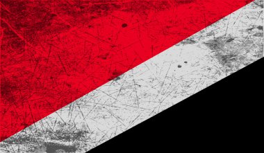 Prensliği Sealand bayrağı eski doku ile. Vektör