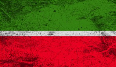 Tataristan bayrağı eski doku ile. Vektör
