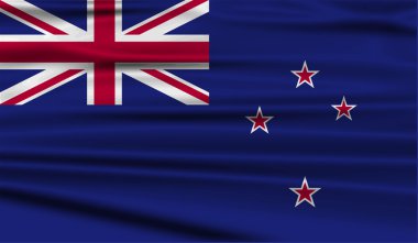 Yeni Zelanda bayrağı eski doku ile. Vektör