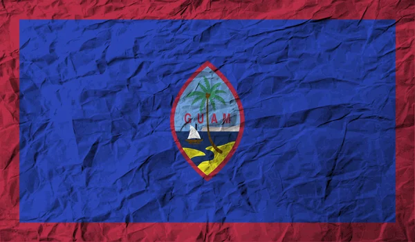 Drapeau de Guam avec une texture ancienne. Vecteur — Image vectorielle