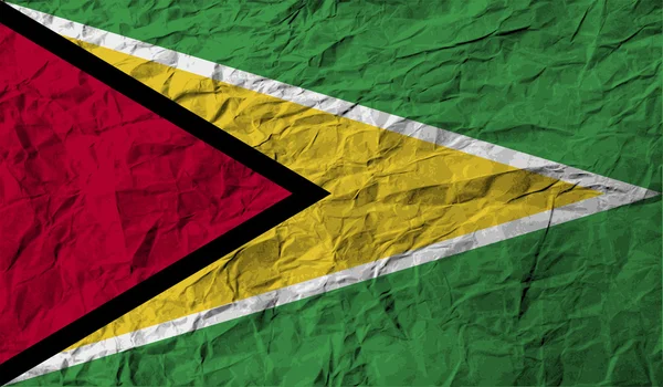 Flagge von Guyana mit alter Textur. Vektor — Stockvektor