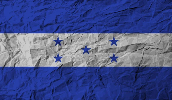 Bandeira de Honduras com textura antiga. Vetor —  Vetores de Stock