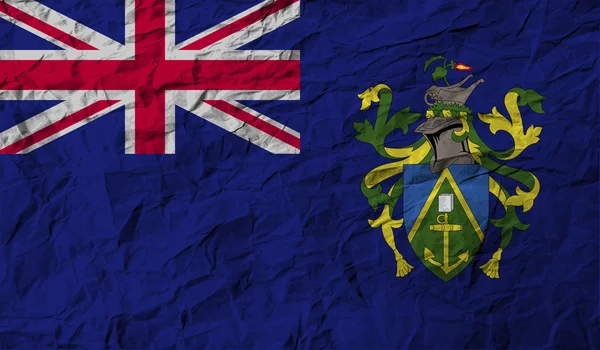 Bandera de Islas Pitcairn con textura antigua. Vector — Vector de stock