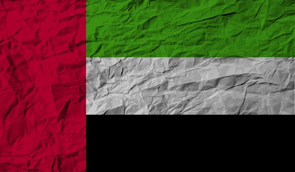 Drapeau des Émirats arabes unis avec une texture ancienne. Vecteur — Image vectorielle