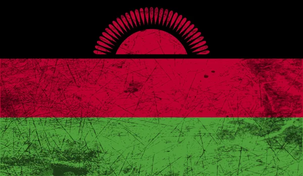 Flaga Malawi z stary tekstura. Wektor — Wektor stockowy