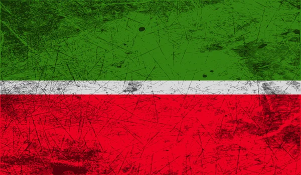 Flag of Tatarstan with old texture. Vector — Stock Vector