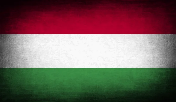 Flag of Hungary with old texture. Vector — Stock Vector