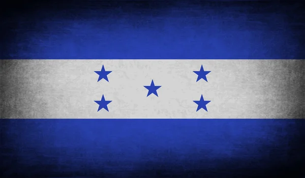 Flag of Honduras with old texture. Vector — Stock Vector