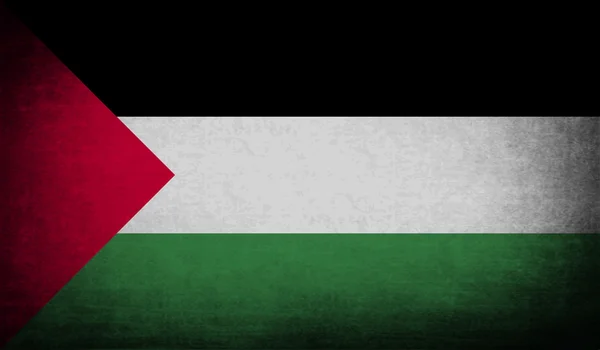 Drapeau de Palestine avec une texture ancienne. Vecteur — Image vectorielle