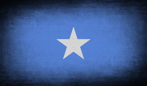 Bandera de Somalia con textura antigua. Vector — Vector de stock