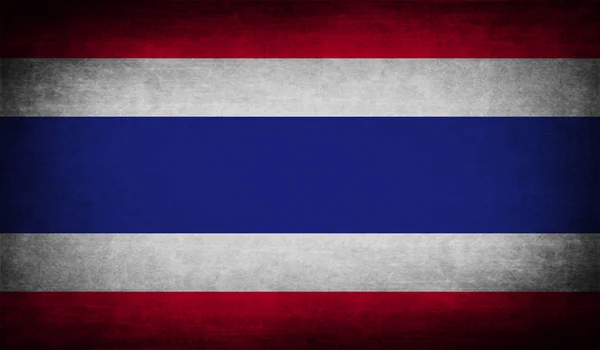 Bandeira da Tailândia com textura antiga. Vetor — Vetor de Stock