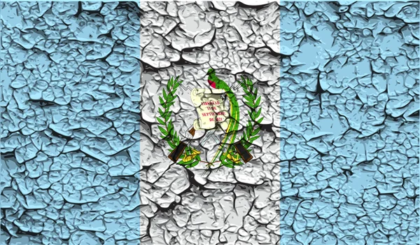 Bandiera del Guatemala con vecchia texture. Vettore — Vettoriale Stock