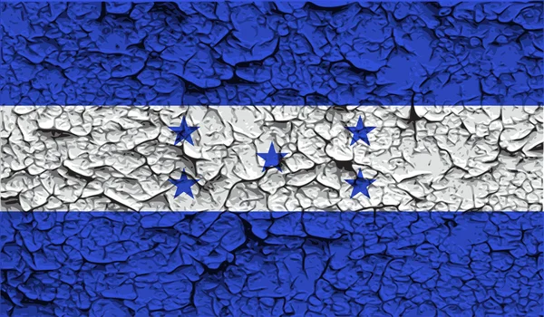Bandera de Honduras con textura antigua. Vector — Archivo Imágenes Vectoriales