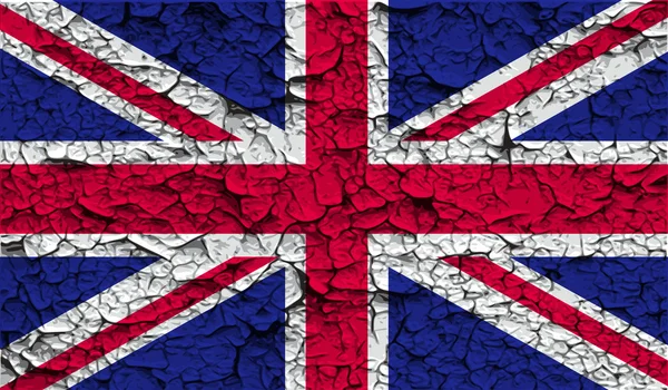 Flag of United Kingdom with old texture. Vector — Stock Vector