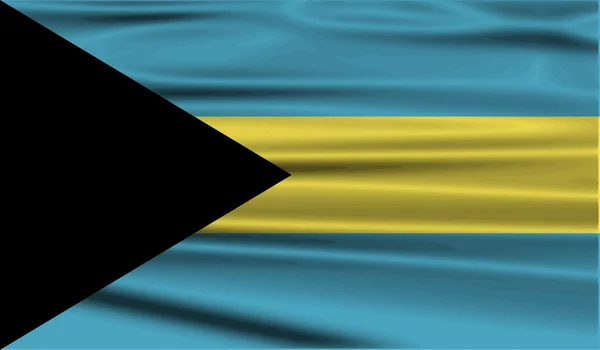 Flagga Bahamas med gamla konsistens. Vektor — Stock vektor