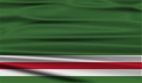 Çeçen Cumhuriyeti İçkerya bayrağı eski doku ile. Vektör — Stok Vektör