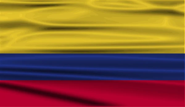 Flag of Colombia with old texture. Vector — Stock Vector