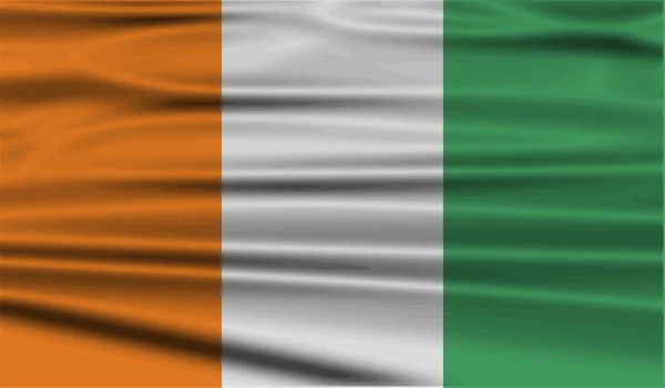 Vlag van Cote divoire met oude textuur. Vector — Stockvector