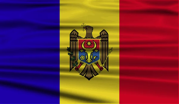 Vlag van Moldavië met oude textuur. Vector — Stockvector