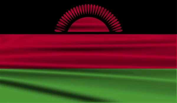 Drapeau du Malawi avec une texture ancienne. Vecteur — Image vectorielle