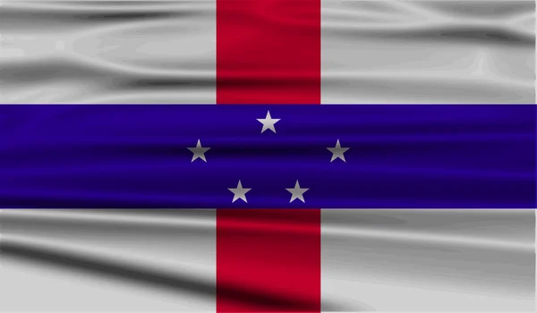 Hollanda Antilleri bayrağı eski doku ile. Vektör — Stok Vektör