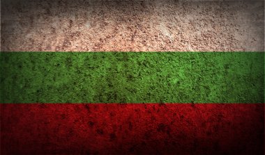 Bulgaristan bayrağı eski doku ile.