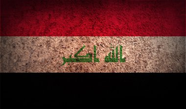 Irak bayrağı eski doku ile.