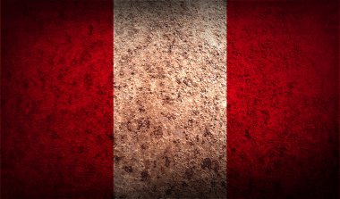 Peru bayrağı eski doku ile