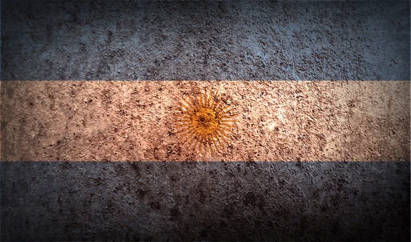 Bandeira da Argentina com textura antiga . —  Vetores de Stock