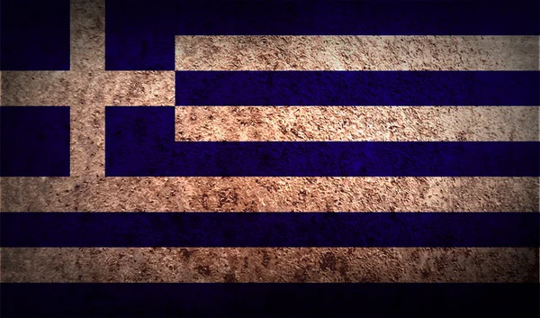 Flagge von Griechenland mit alter Struktur. — Stockvektor
