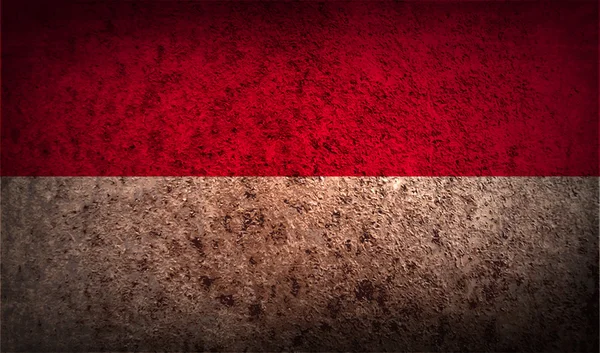 Flagge Indonesiens mit alter Struktur. — Stockvektor