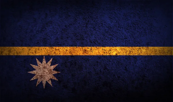 Bandiera di Nauru con vecchia texture . — Vettoriale Stock