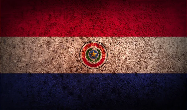 Flaga Paragwaju z stary tekstura. — Wektor stockowy