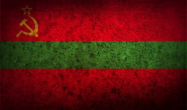 Flagge von Transnistrien mit alter Struktur. — Stockvektor