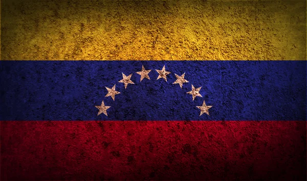 Flagge von Venezuela mit alter Textur — Stockvektor