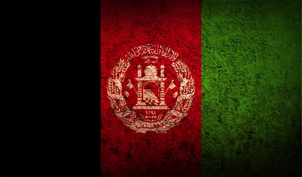 Flaga Afganistanu z stary tekstura. — Wektor stockowy