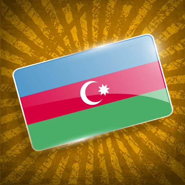 Bandiera dell'Azerbaigian con vecchia texture. Vettore — Vettoriale Stock